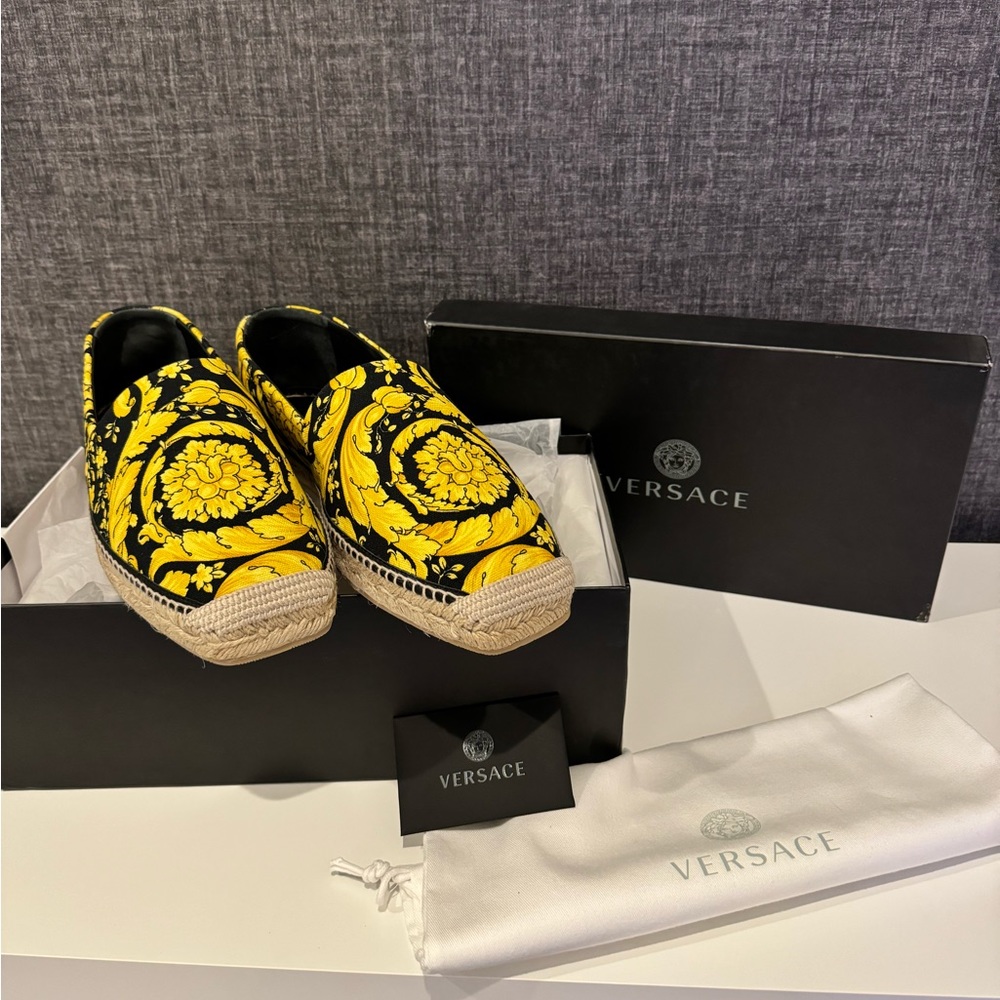 NWT Versace Gold Espadrilles